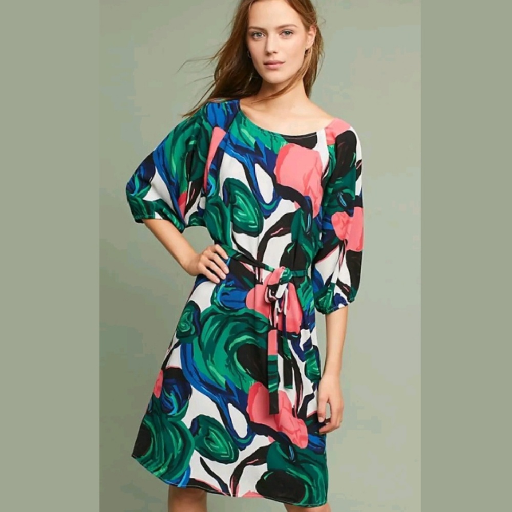 NEW Anthropologie Callalily Floral Printed Dress